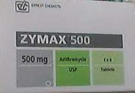 ZYMAX 500MG (AZITHROMYCIN)/TAB 3'S