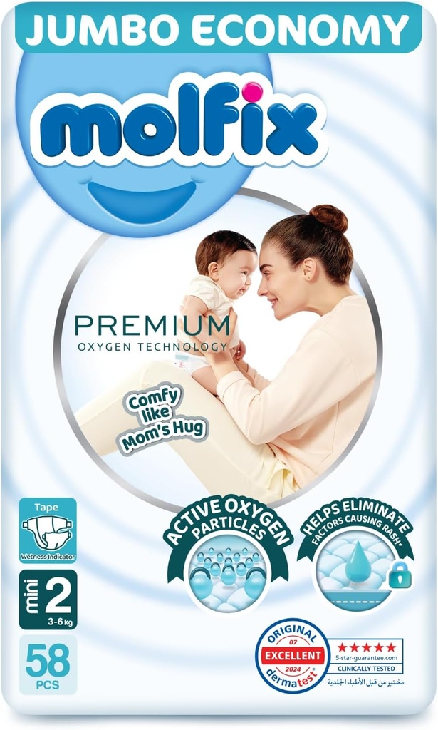 MOLFIX DIAPER ECONOMY SIZES(2,3,4,5)
