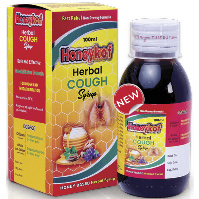 HONEYKOF HERBAL COUGH SYR 100ML