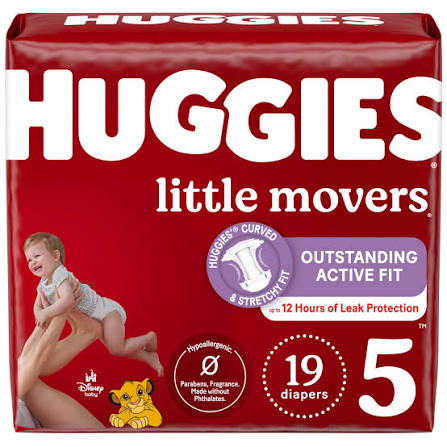HUGGIES LITTLE MOVERS SIZE 5