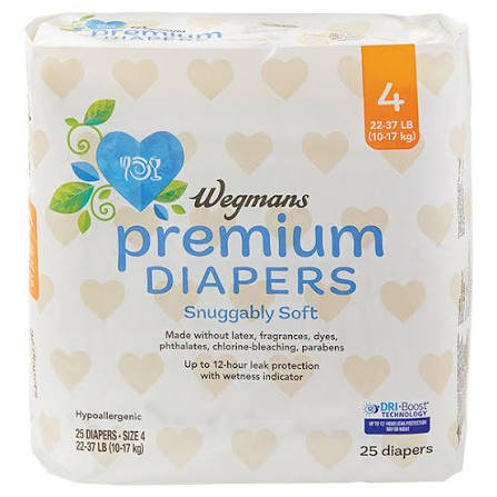 WEGMANS DIAPERS SIZE 4