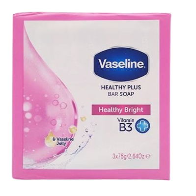 [CO-VAS30-V1] VASELINE BAR SOAP 75G 3'S (HEALTHY BRIGHT)