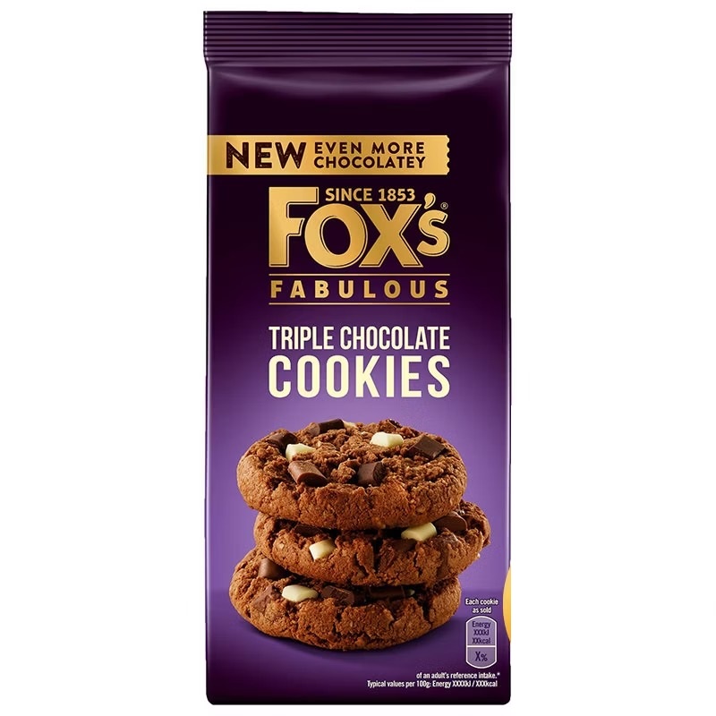 [GR-FOX03] FOX FABLOUS TRIPLE CHOCO. COOKIES 180G