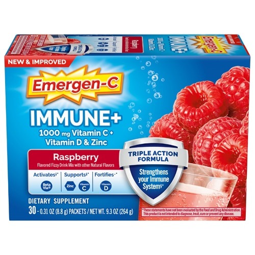 [ME-EME05-V1] EMERGEN-C IMMUE+1G VIT-C,D / ZINC (RASPBERRY)