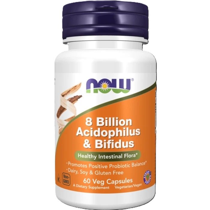 NOW 8 BILLION ACIDOPHILUS & BIFIDUS CAPS