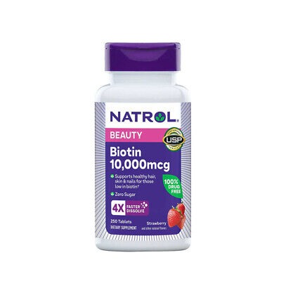 NATROL BIOTIN TAB 10,000MCG 250'S