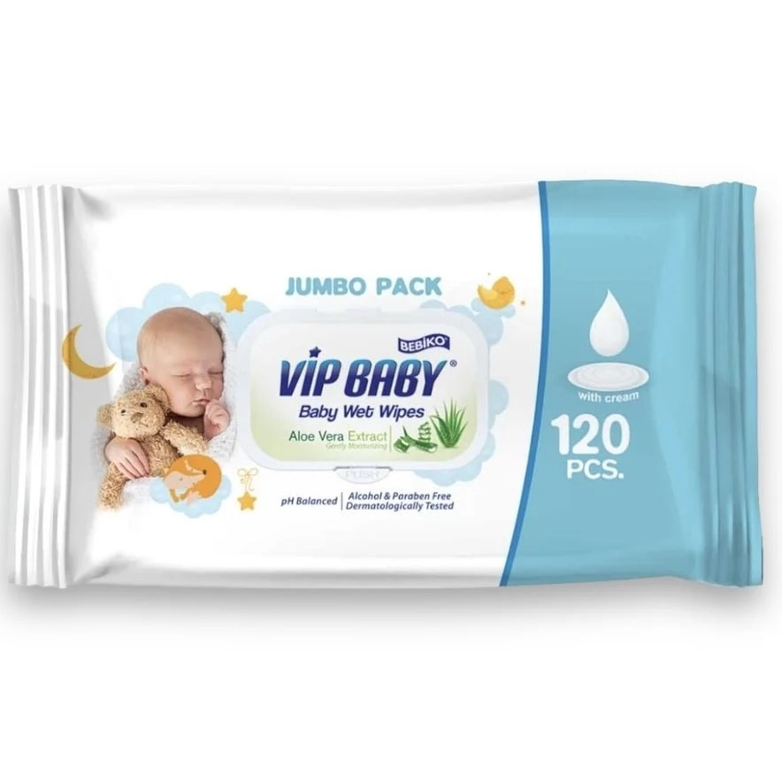 VIP BABY WIPES 120'S