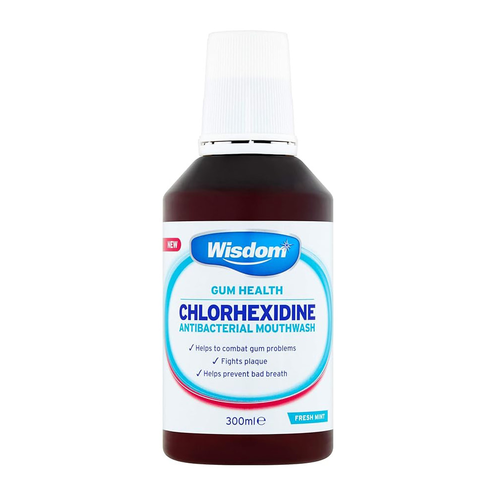 WISDOM CHLORHEX M/W 300ML MINT