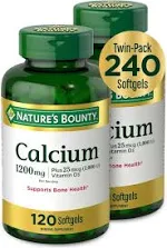 NATURES BOUNTY CALCIUM +VIT D3 SOFTGELS 120'S