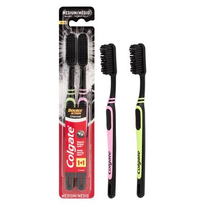 [DC-COL111] COLGATE D/A CHARCOAL T/BRUSH TWIN PK