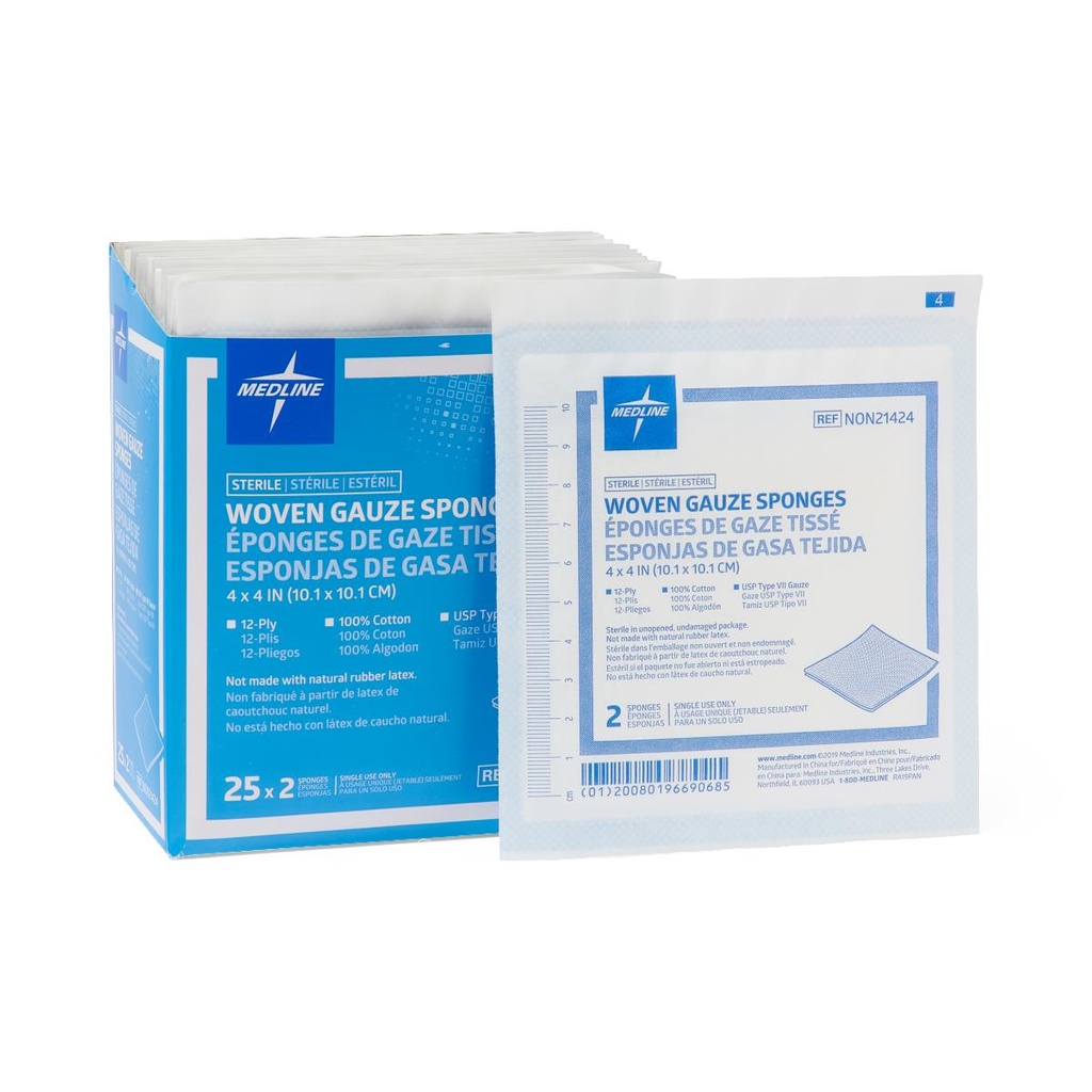 MEDLINE STERILE GAUZE 10'S PK