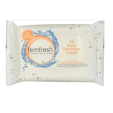 FEMFRESH INTIMATE  WIPES 10/ 12 /15'S