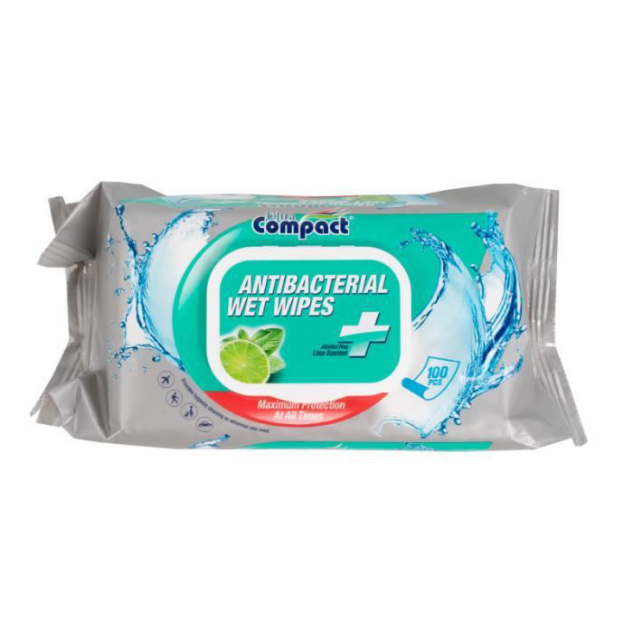 ULTRA COMPACT ANTIBAC WIPES 100'S